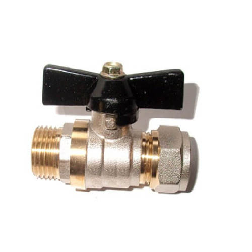 Кран шаровый под мет./пласт. трубу 16x1/2"н JIF 358 NB (12/120)